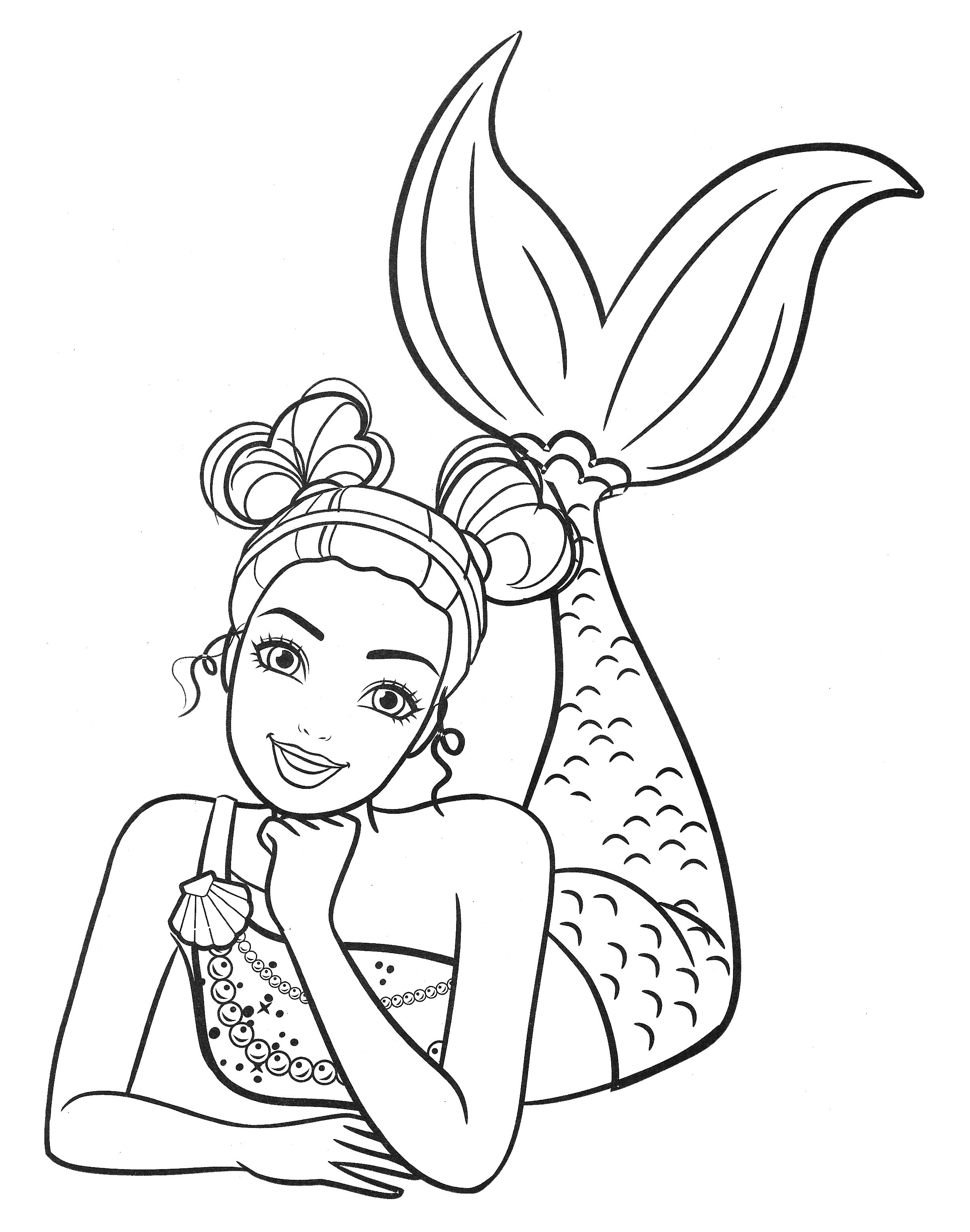 Cute Mermaid Coloring Pages Printables 116