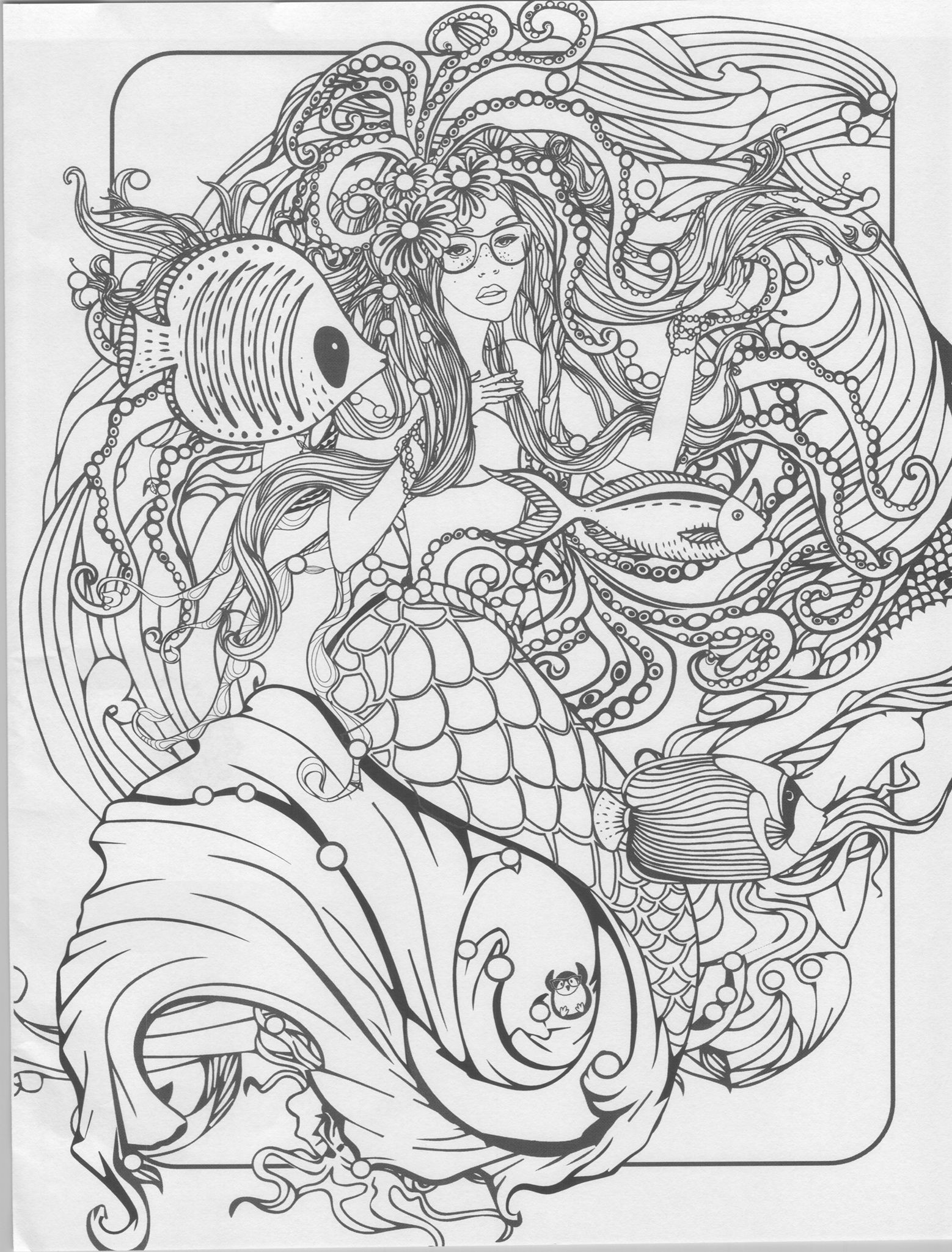 Cute Mermaid Coloring Pages Printables 128