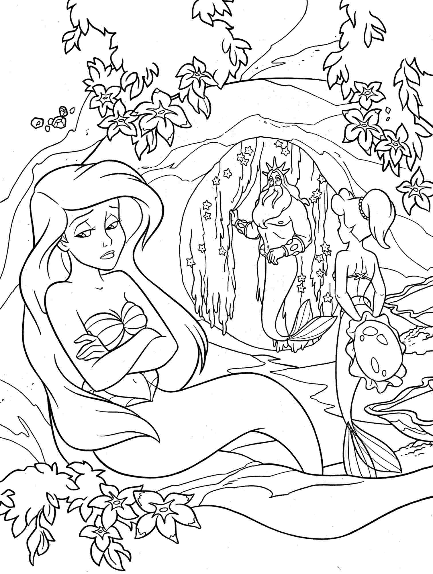 Cute Mermaid Coloring Pages Printables 129