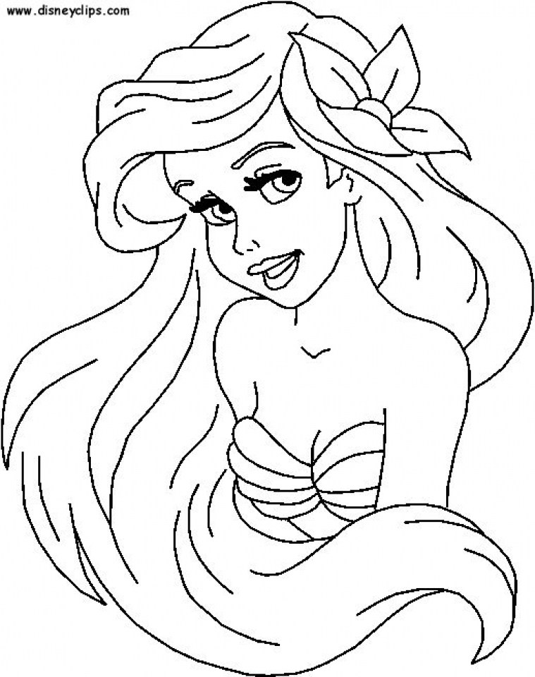 Cute Mermaid Coloring Pages Printables 139