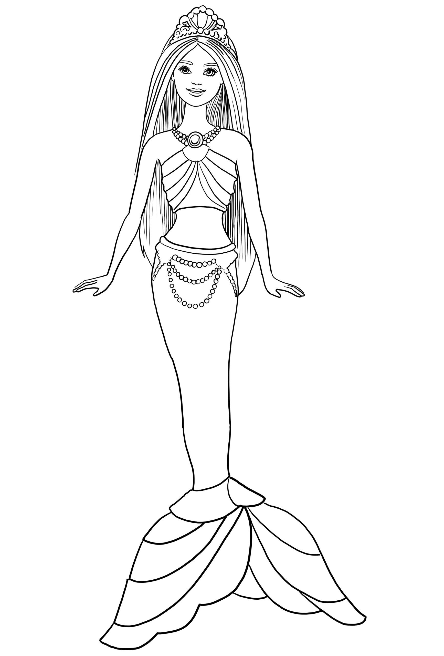 Cute Mermaid Coloring Pages Printables 149