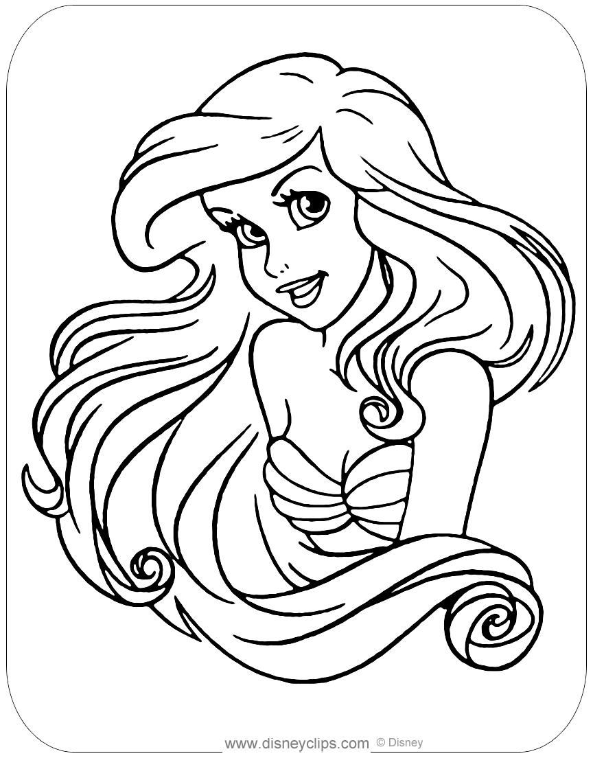 Cute Mermaid Coloring Pages Printables 153