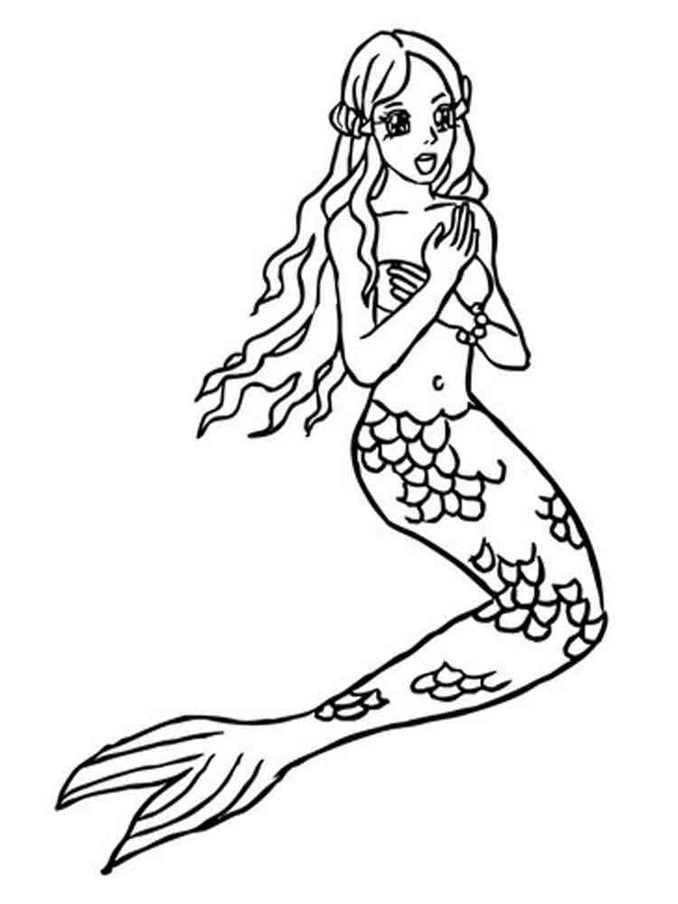 Cute Mermaid Coloring Pages Printables 156