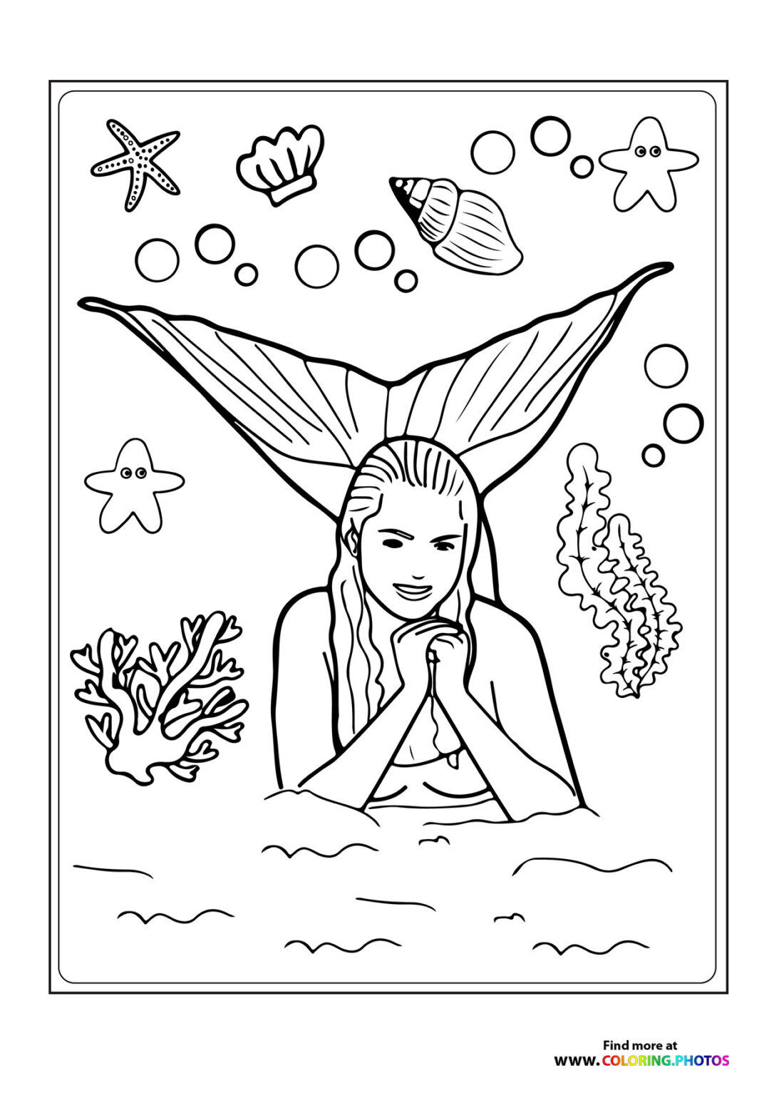 Cute Mermaid Coloring Pages Printables 157