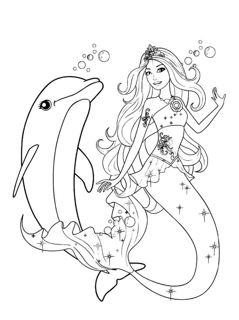 Cute Mermaid Coloring Pages Printables 16