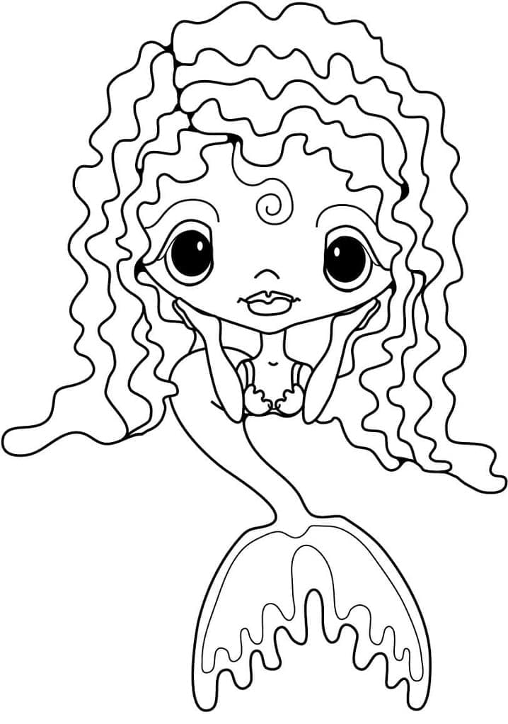 Cute Mermaid Coloring Pages Printables 160