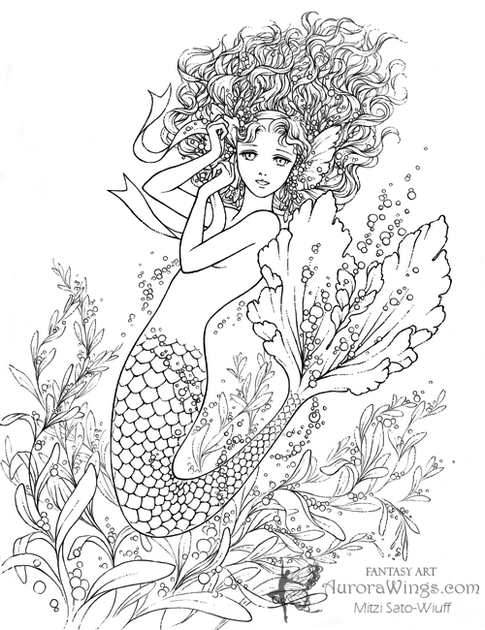 Cute Mermaid Coloring Pages Printables 18