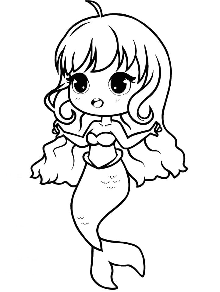 Cute Mermaid Coloring Pages Printables 19