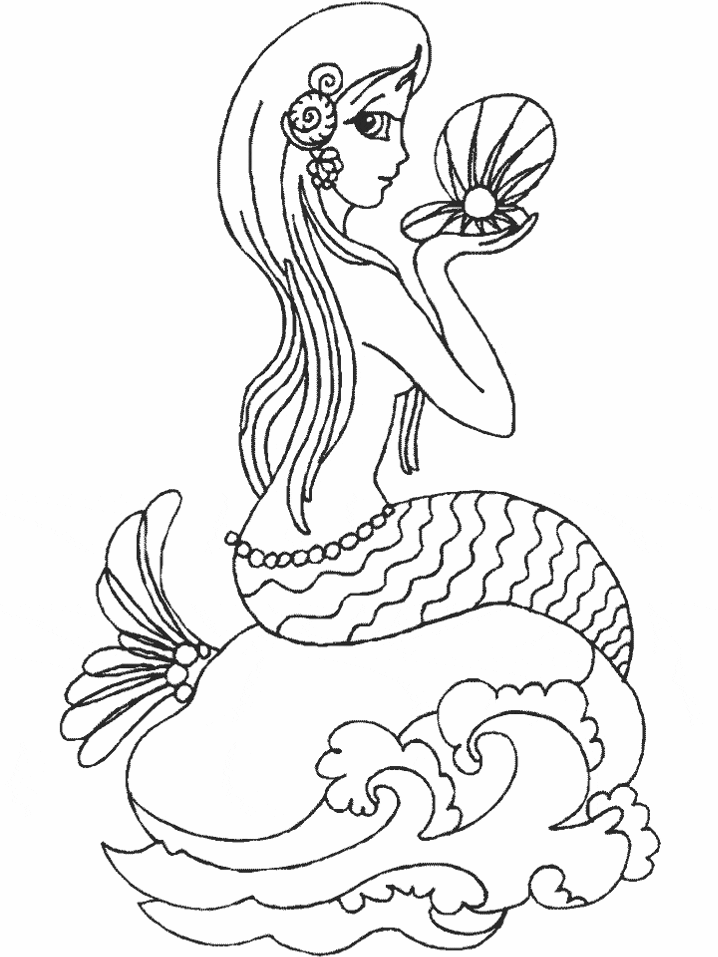 Cute Mermaid Coloring Pages Printables 27