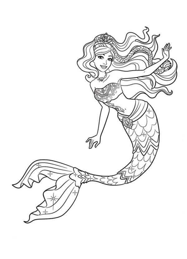 Cute Mermaid Coloring Pages Printables 28