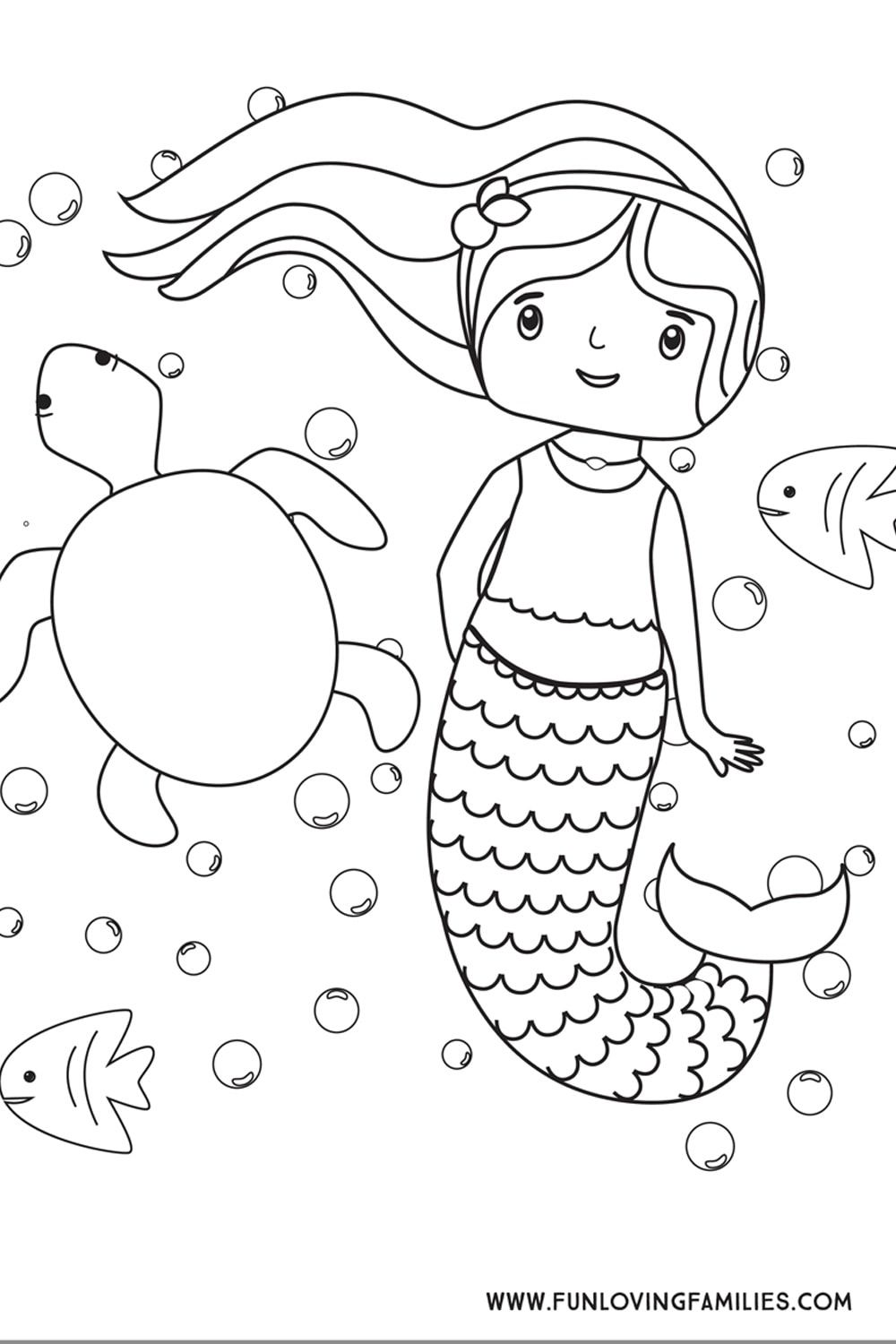 Cute Mermaid Coloring Pages Printables 29