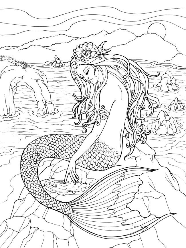 Cute Mermaid Coloring Pages Printables 41