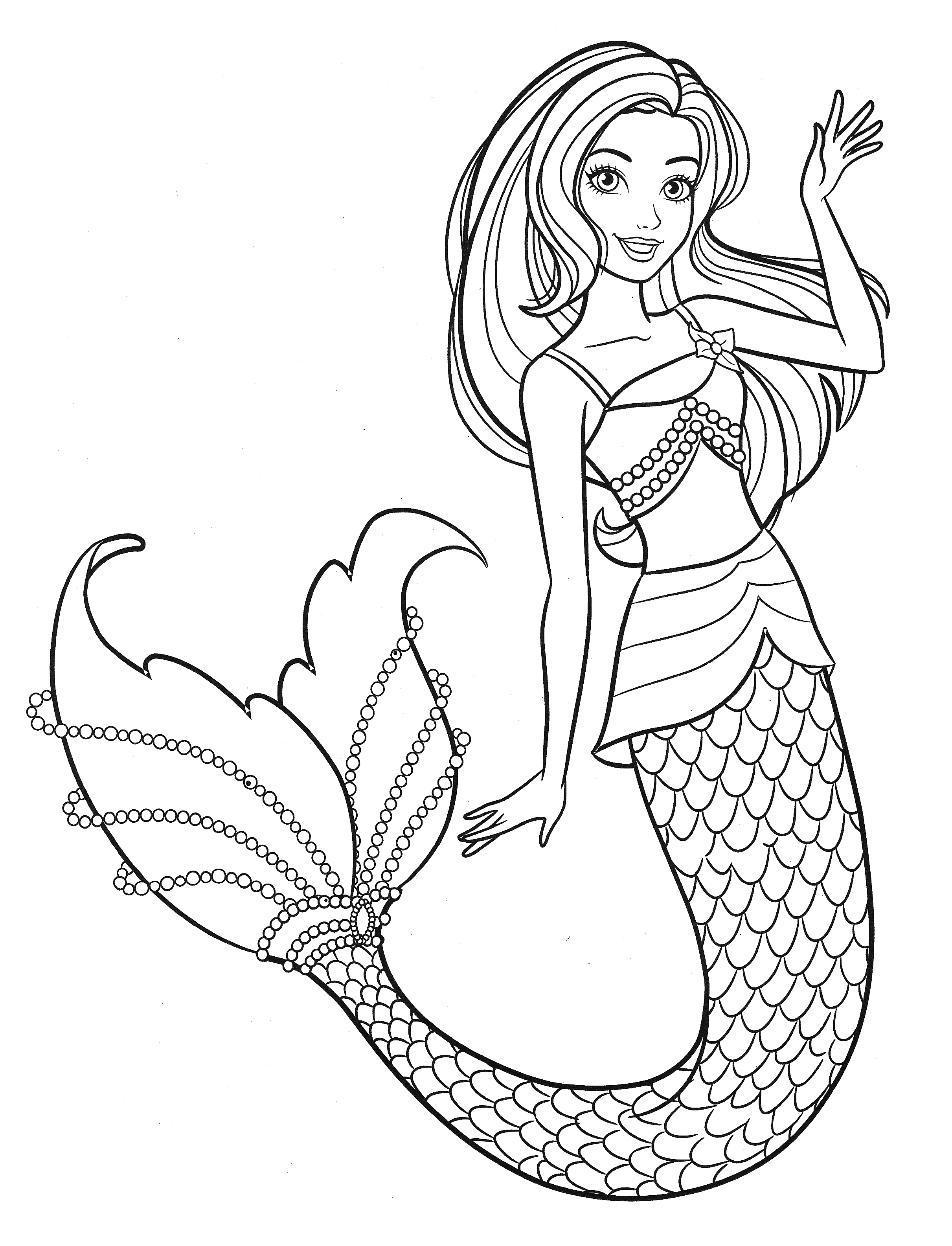 Cute Mermaid Coloring Pages Printables 43