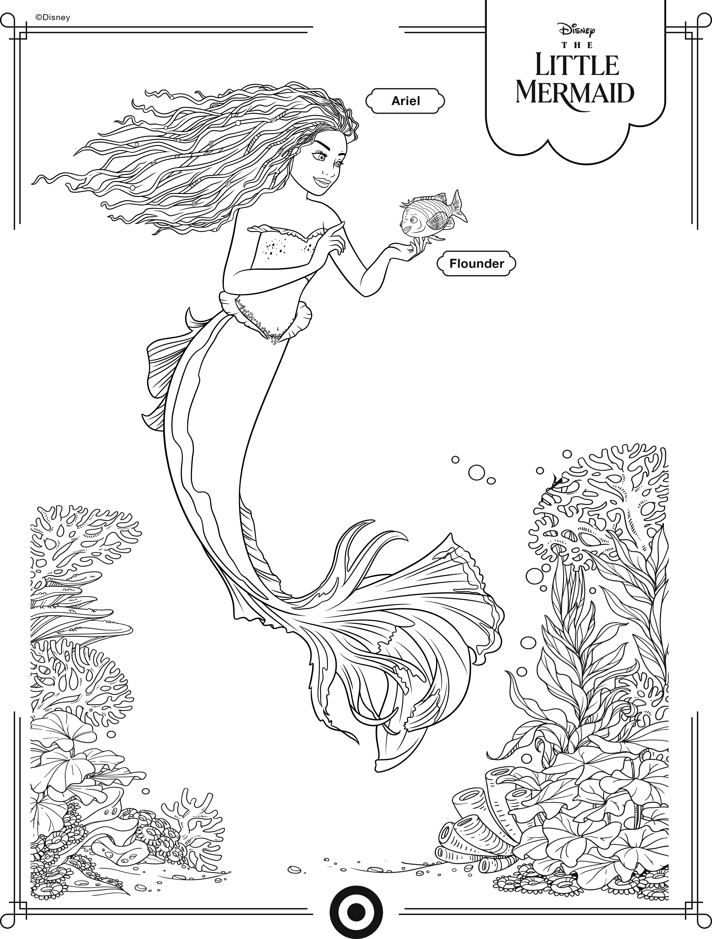 Cute Mermaid Coloring Pages Printables 44