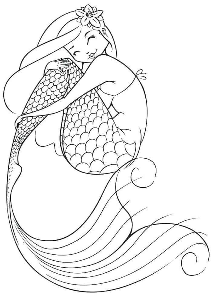 Cute Mermaid Coloring Pages Printables 47