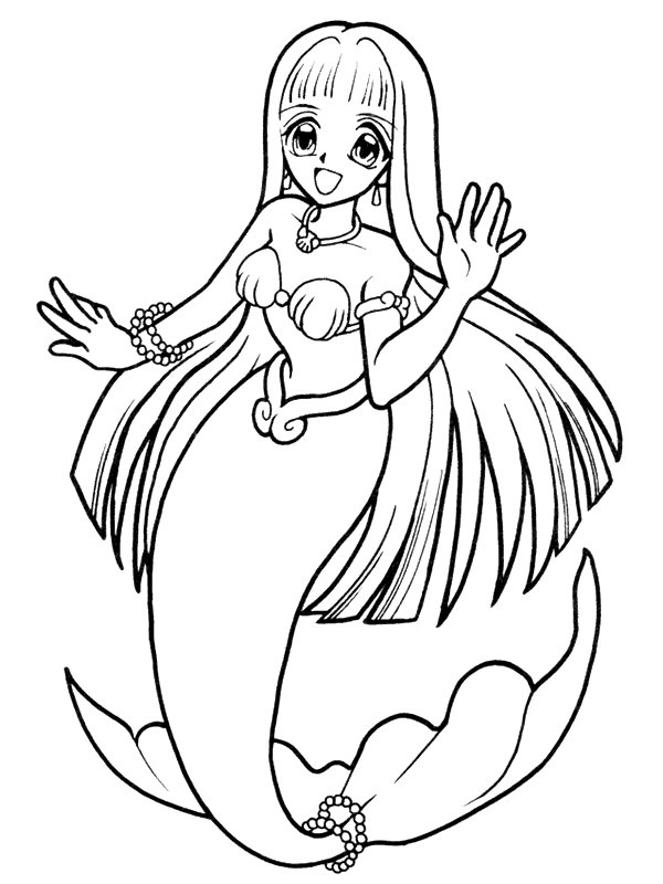 Cute Mermaid Coloring Pages Printables 48