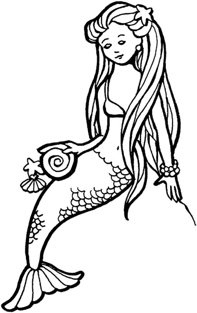 Cute Mermaid Coloring Pages Printables 5