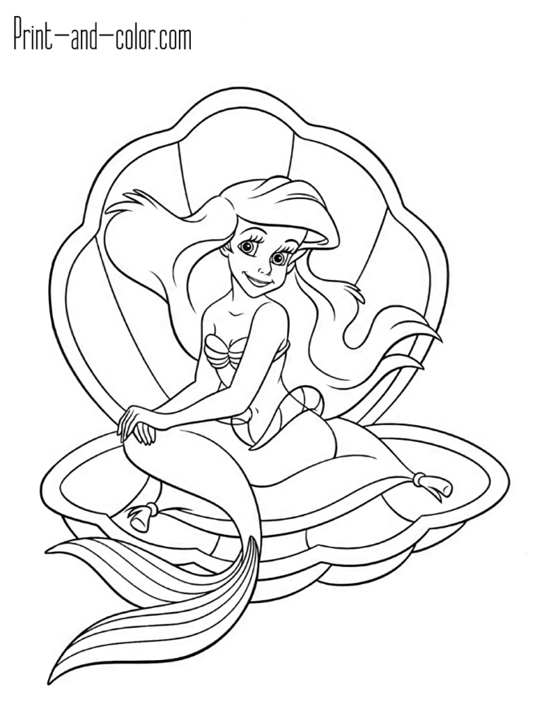 Cute Mermaid Coloring Pages Printables 53