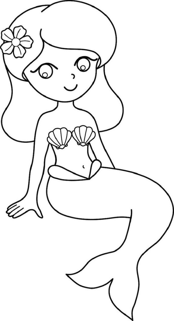 Cute Mermaid Coloring Pages Printables 55