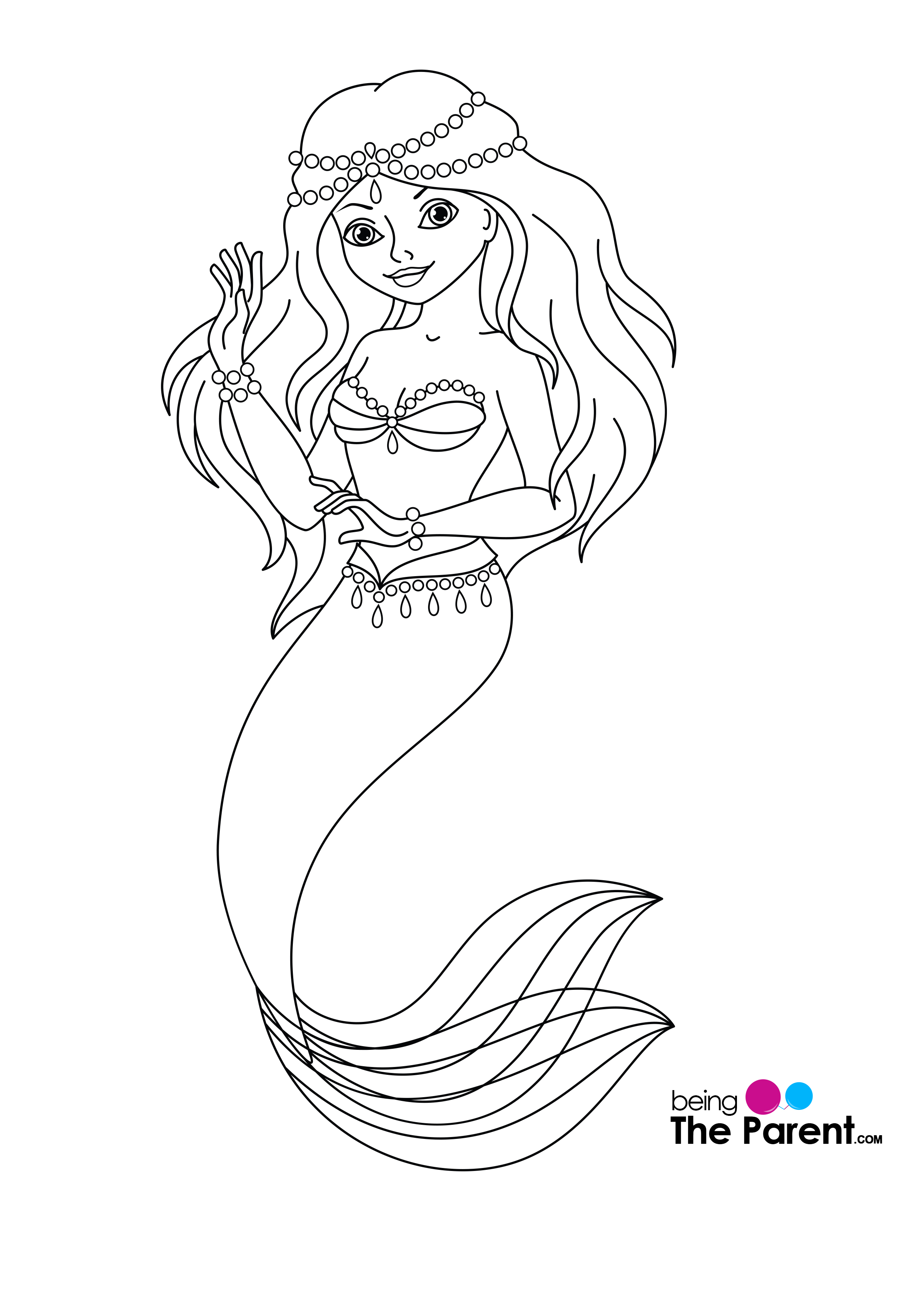 Cute Mermaid Coloring Pages Printables 58