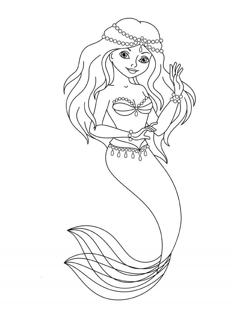 Cute Mermaid Coloring Pages Printables 61