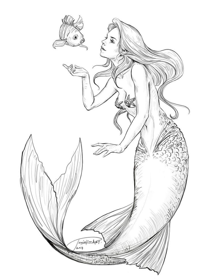 Cute Mermaid Coloring Pages Printables 63