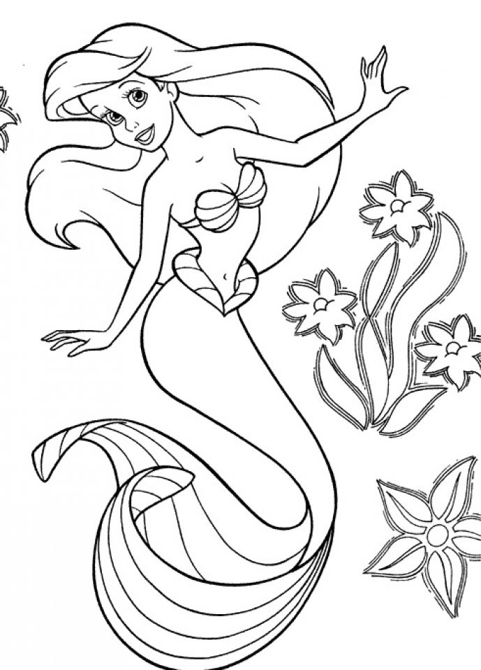 Cute Mermaid Coloring Pages Printables 65