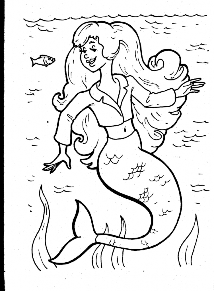 Cute Mermaid Coloring Pages Printables 67