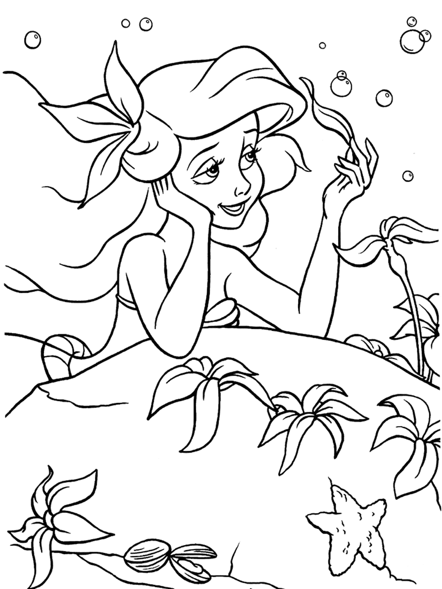 Cute Mermaid Coloring Pages Printables 68