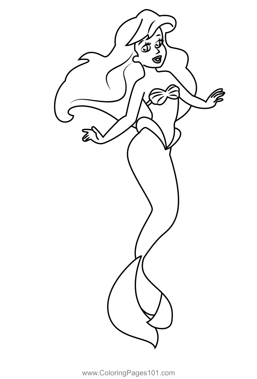 Cute Mermaid Coloring Pages Printables 69