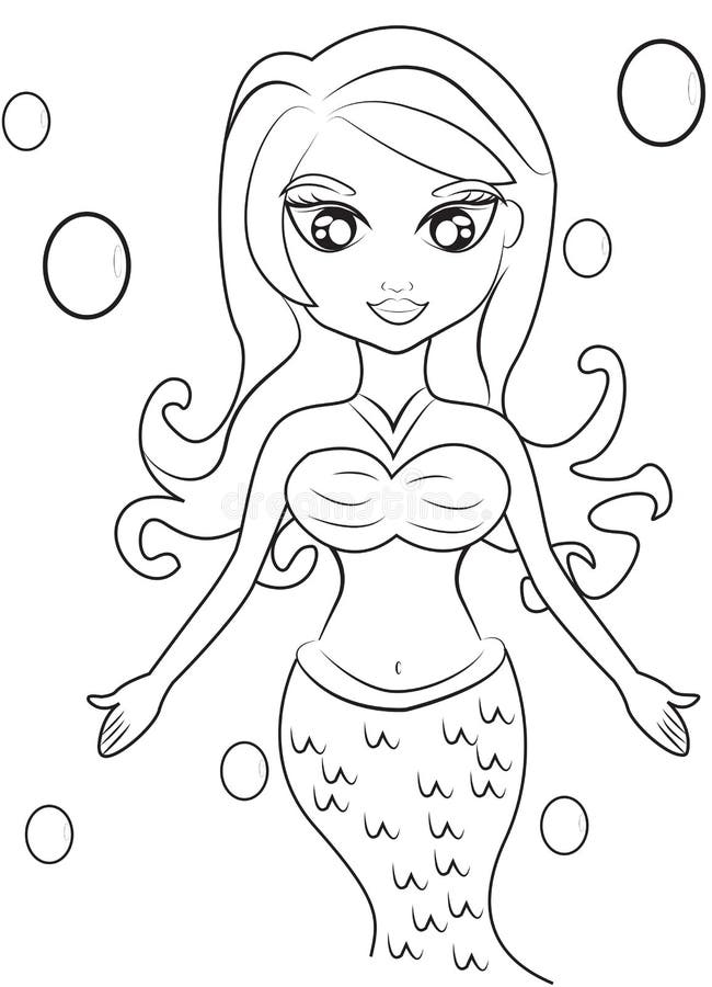 Cute Mermaid Coloring Pages Printables 72