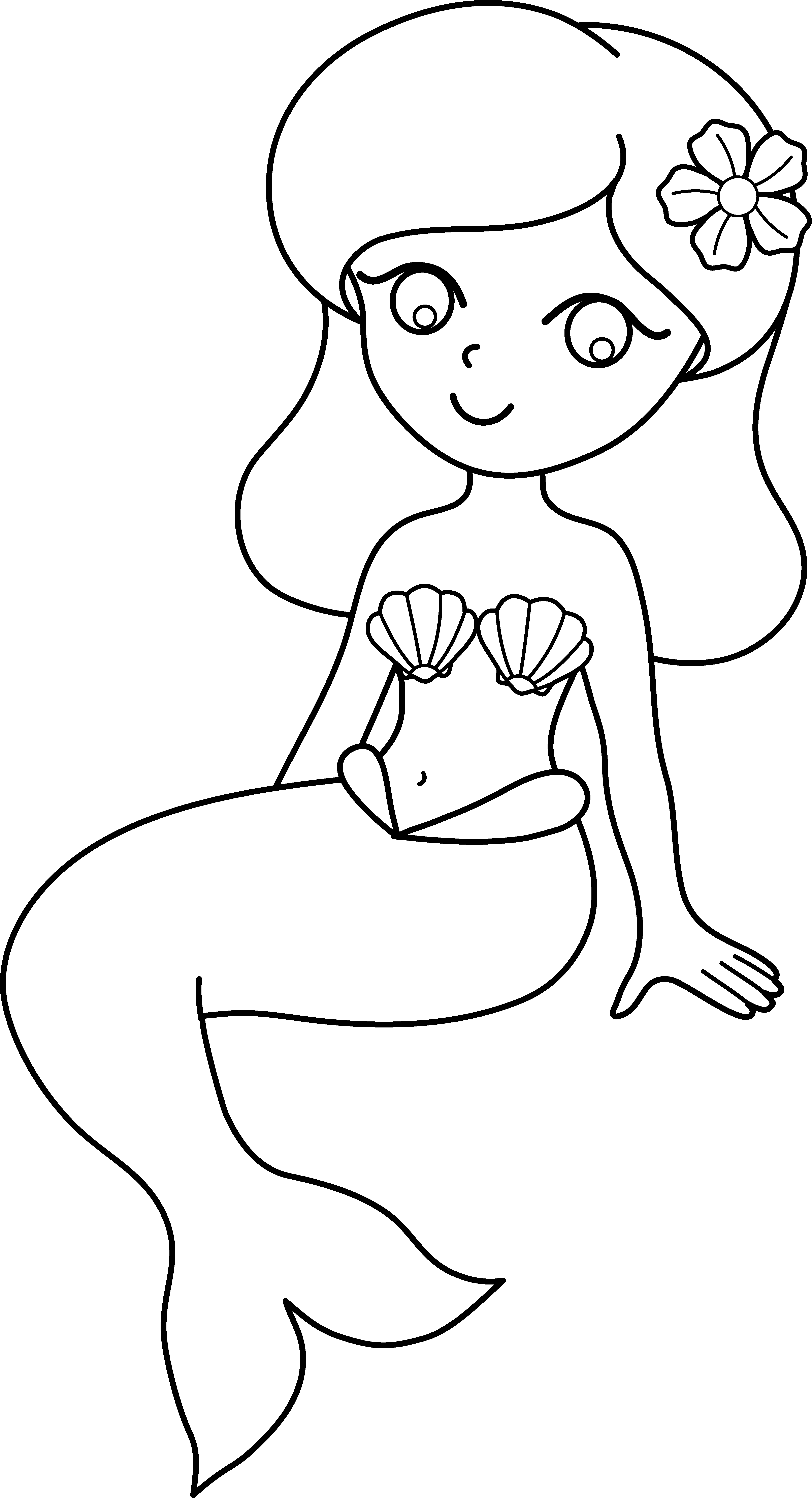 Cute Mermaid Coloring Pages Printables 74