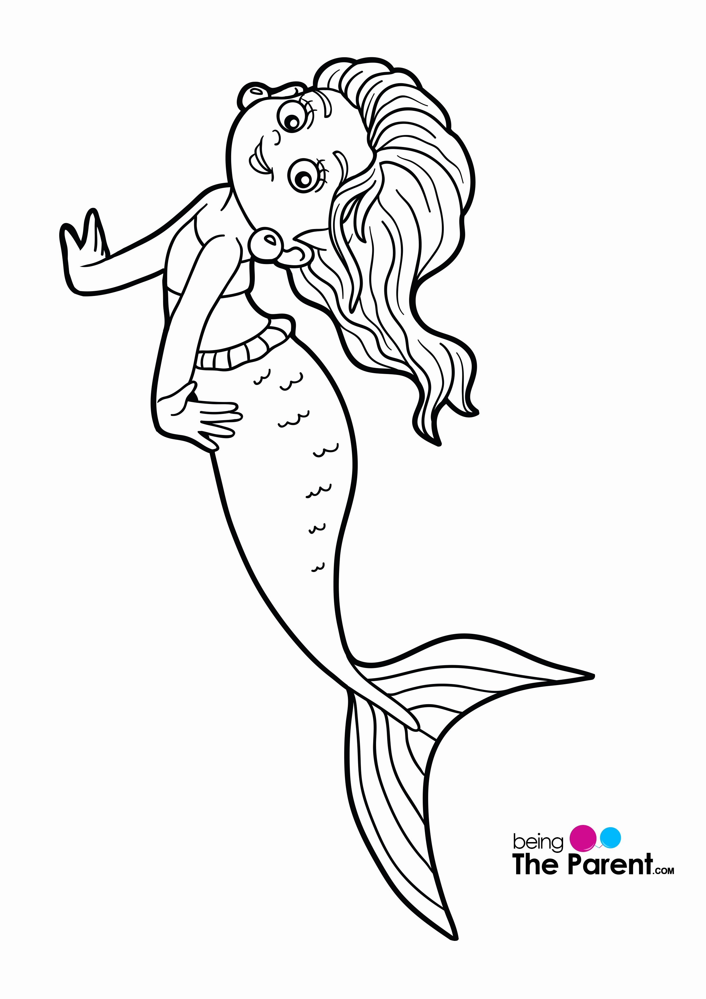 Cute Mermaid Coloring Pages Printables 77