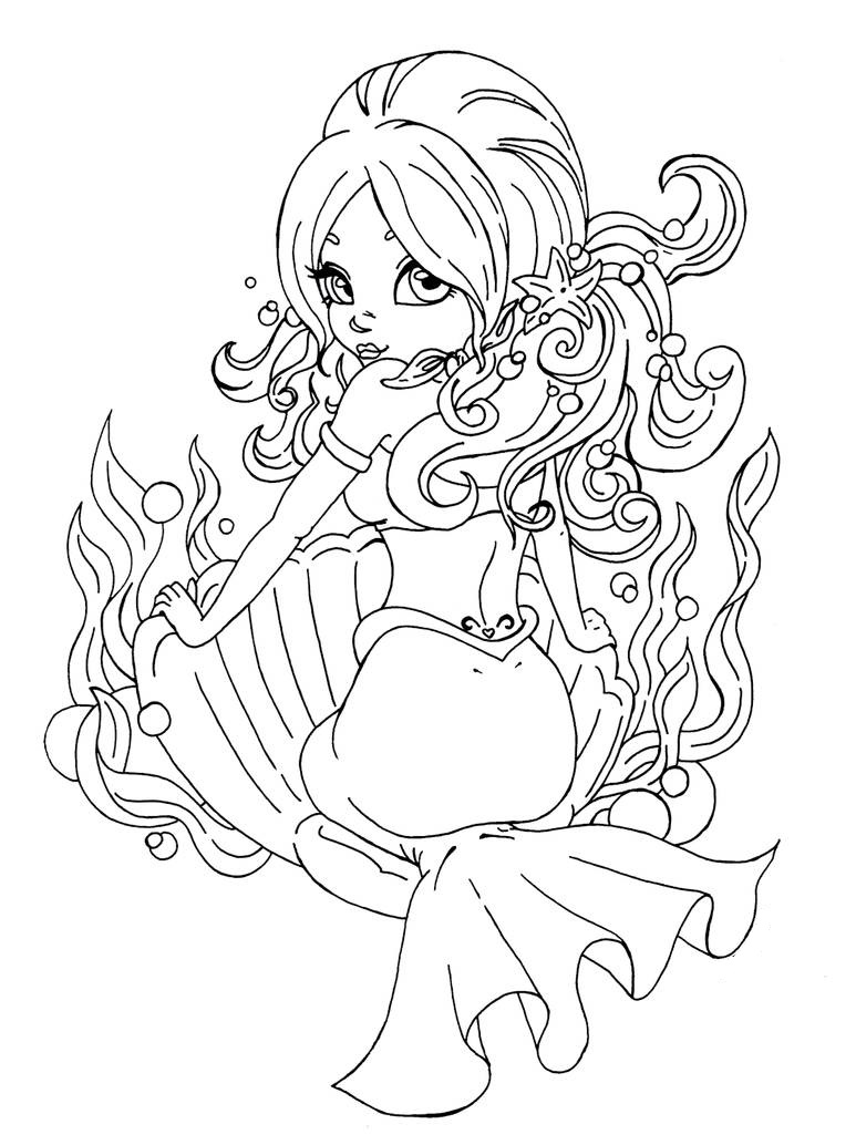 Cute Mermaid Coloring Pages Printables 78