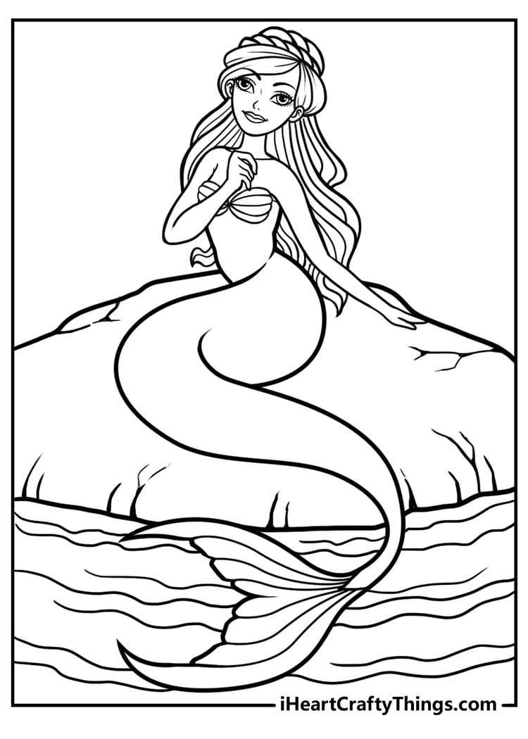 Cute Mermaid Coloring Pages Printables 83