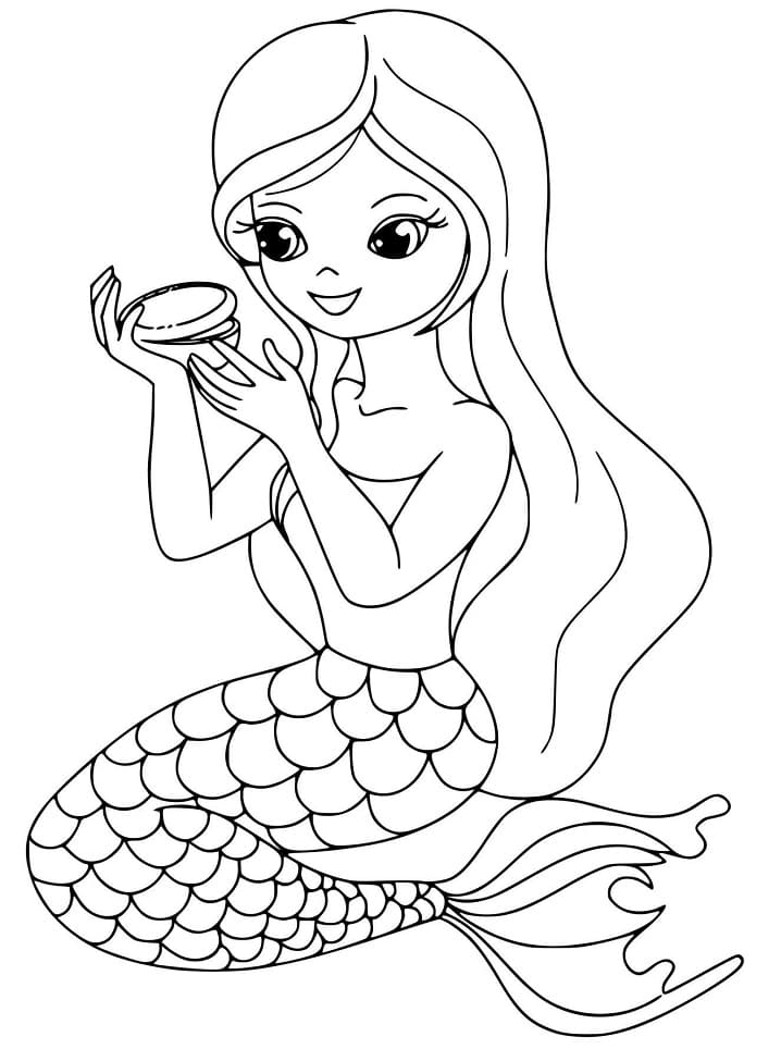 Cute Mermaid Coloring Pages Printables 85