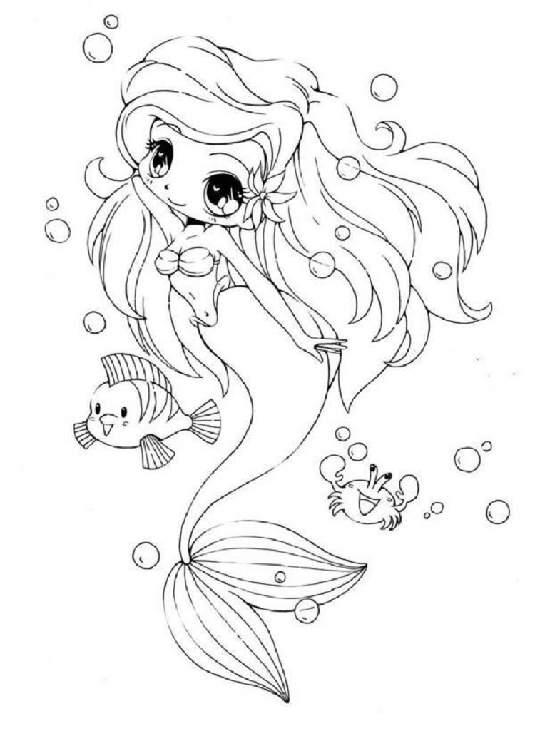 Cute Mermaid Coloring Pages Printables 87