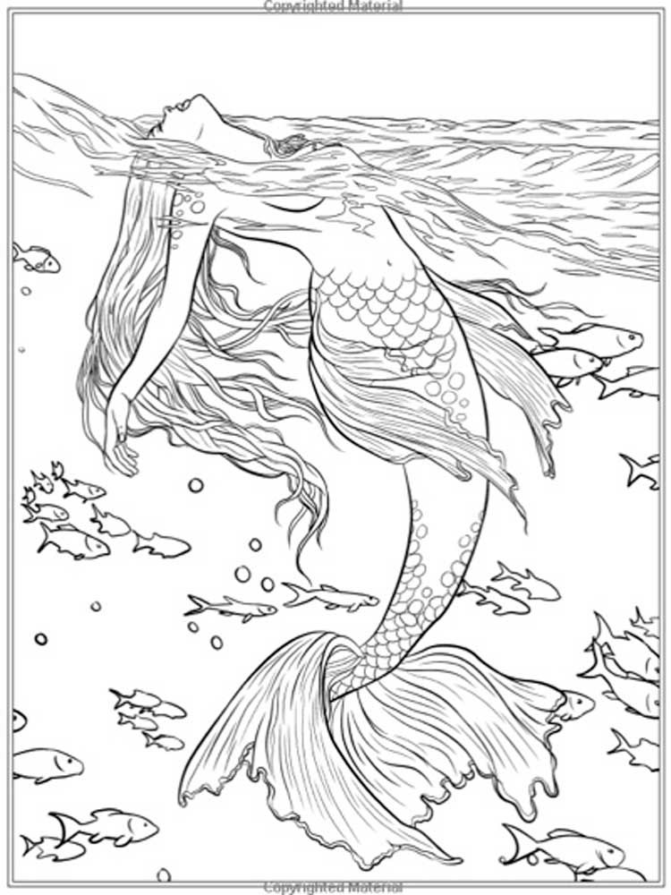 Cute Mermaid Coloring Pages Printables 88