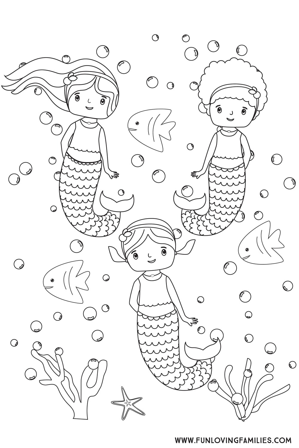 Cute Mermaid Coloring Pages Printables 99