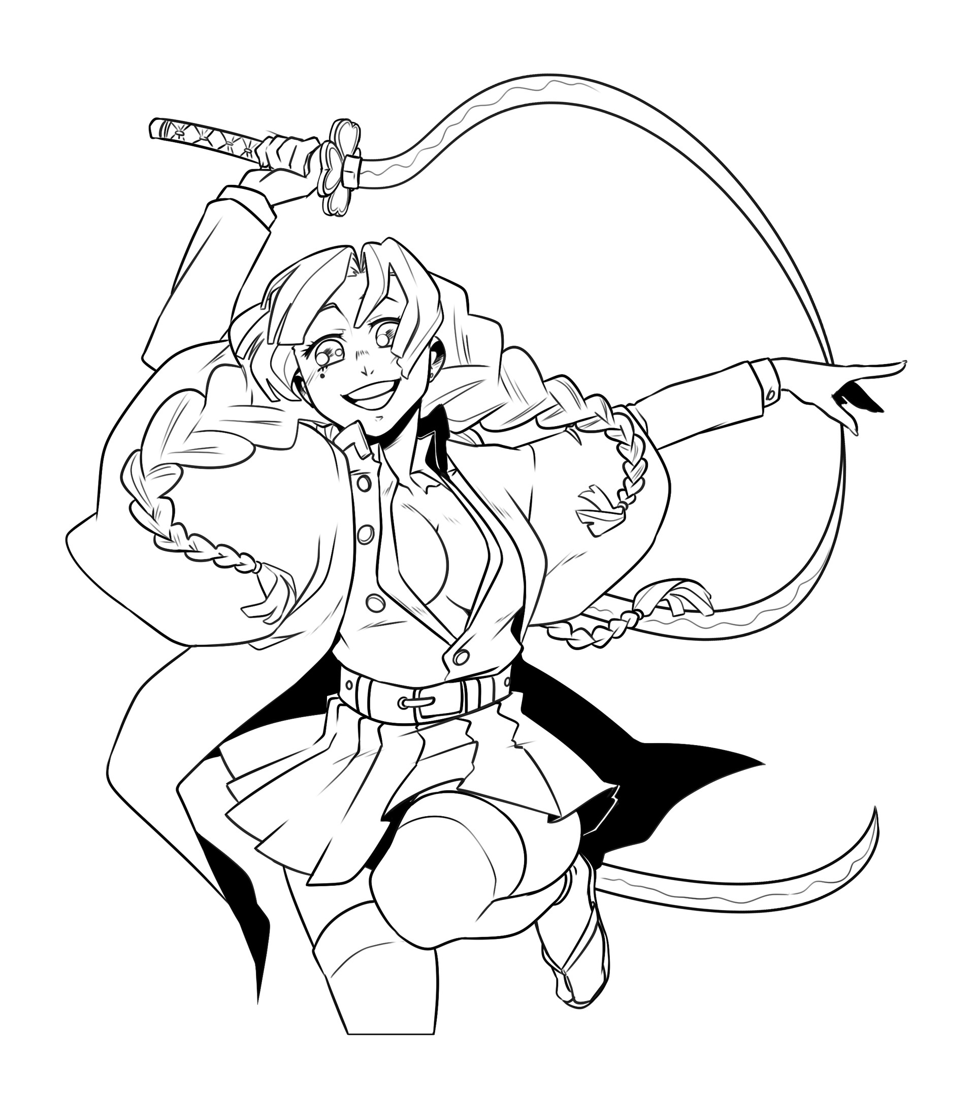 Demon Slayer Coloring Pages Free Printable 2