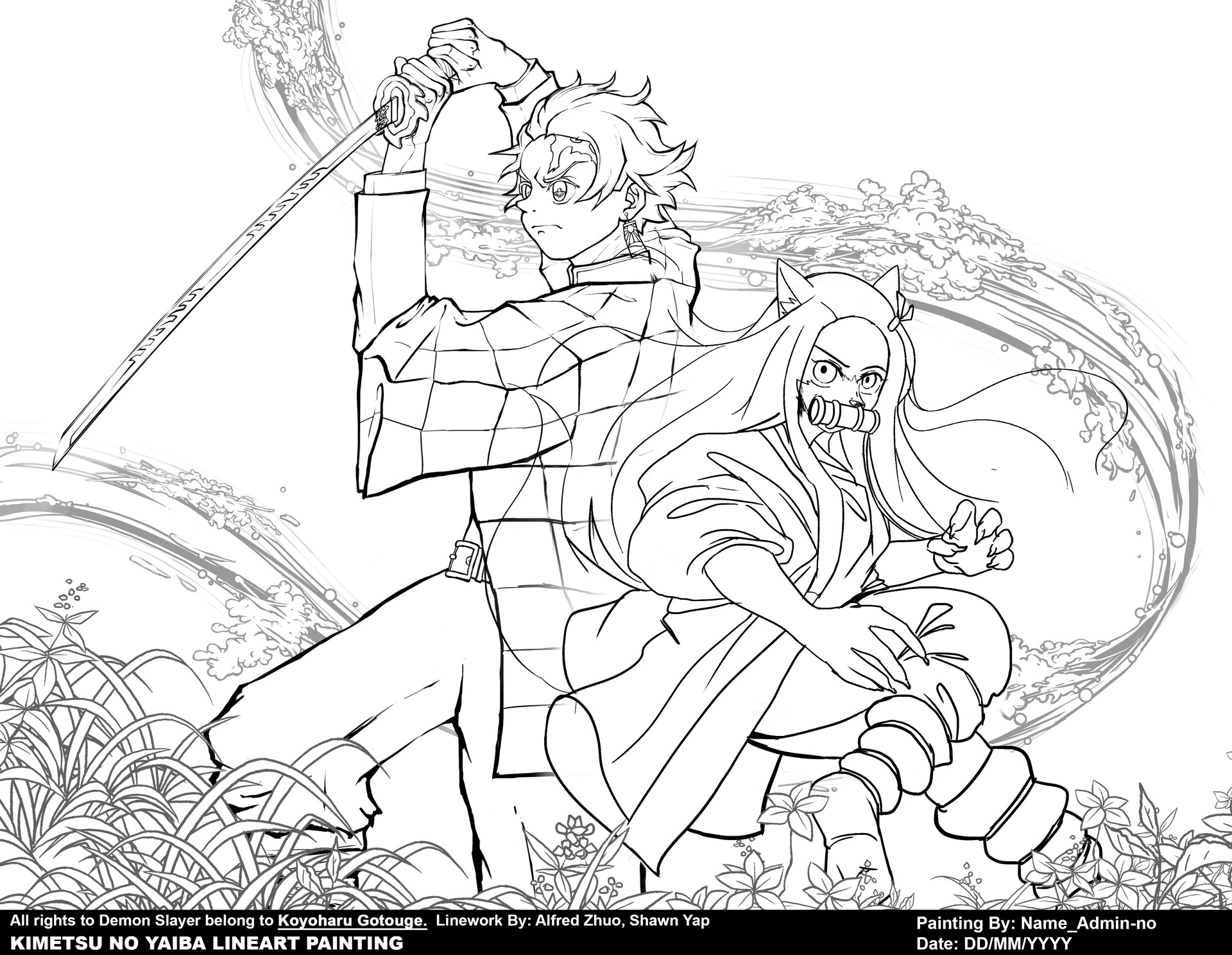 Demon Slayer Coloring Pages Free Printable 27