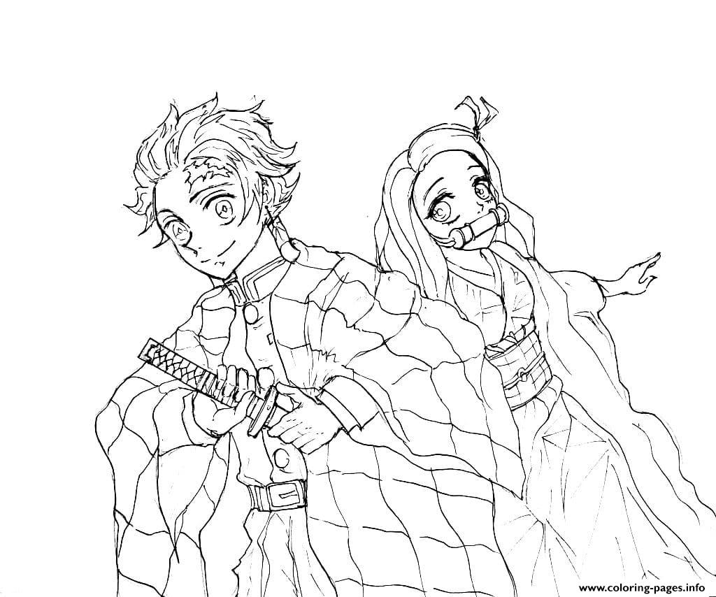 Demon Slayer Coloring Pages Free Printable 37