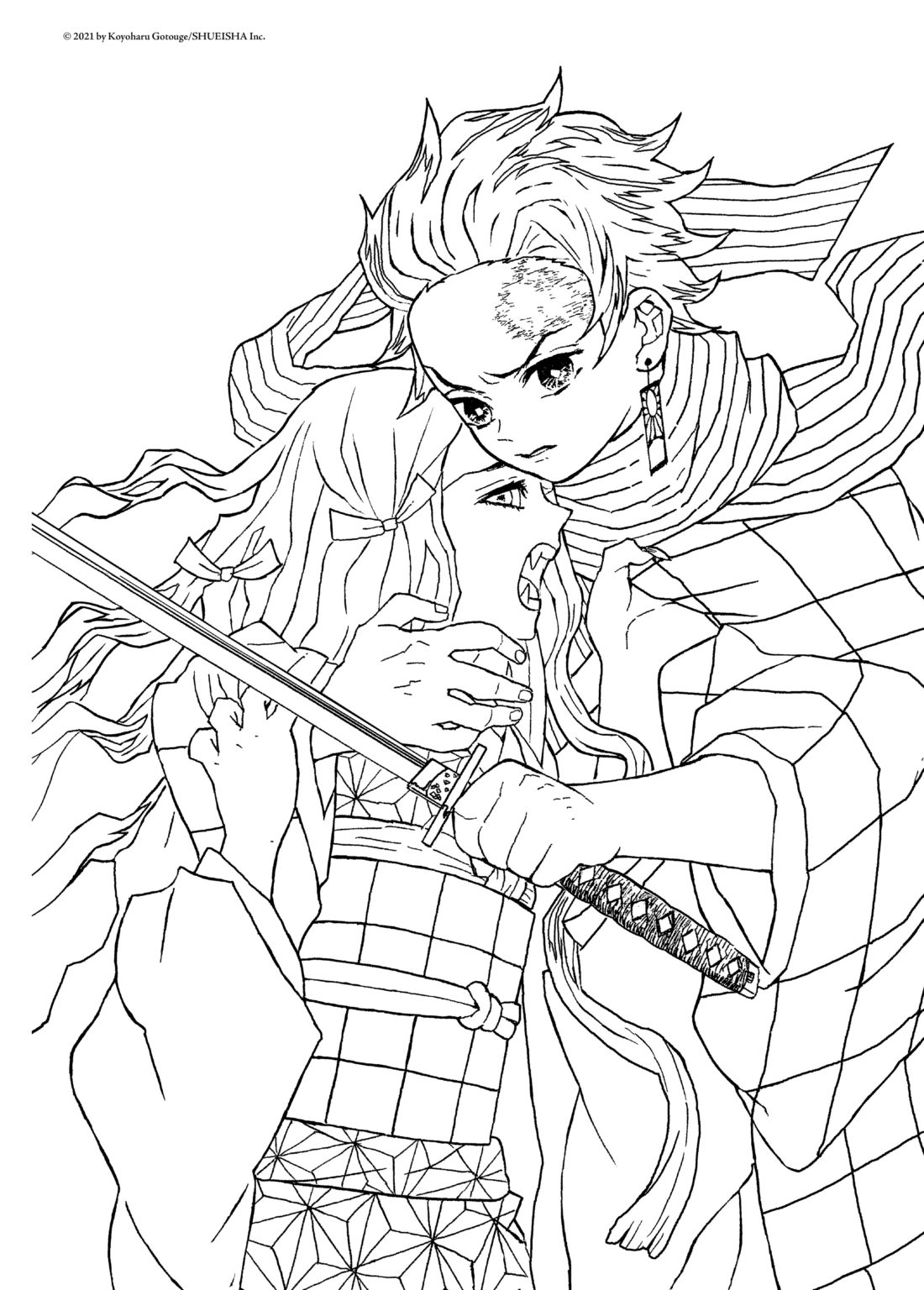 Demon Slayer Coloring Pages Free Printable 4