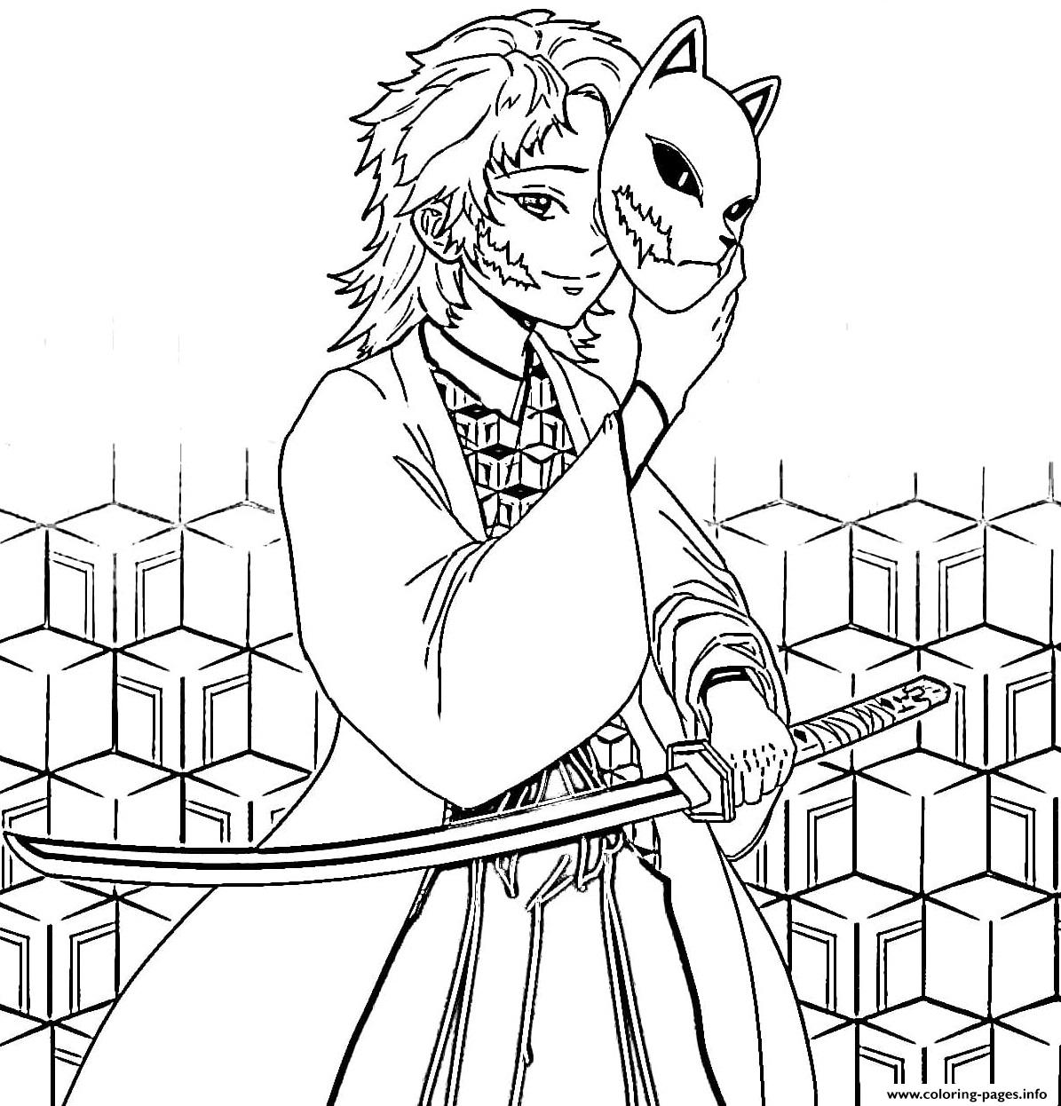 Demon Slayer Coloring Pages Free Printable 45