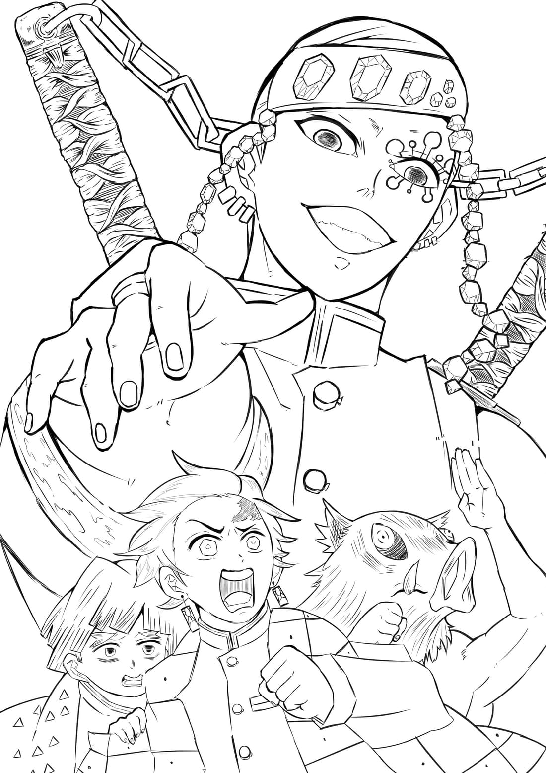 Demon Slayer Coloring Pages Free Printable 73