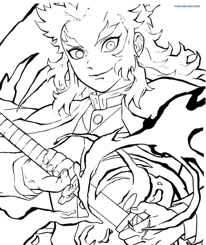 Demon Slayer Coloring Pages Free Printable 91