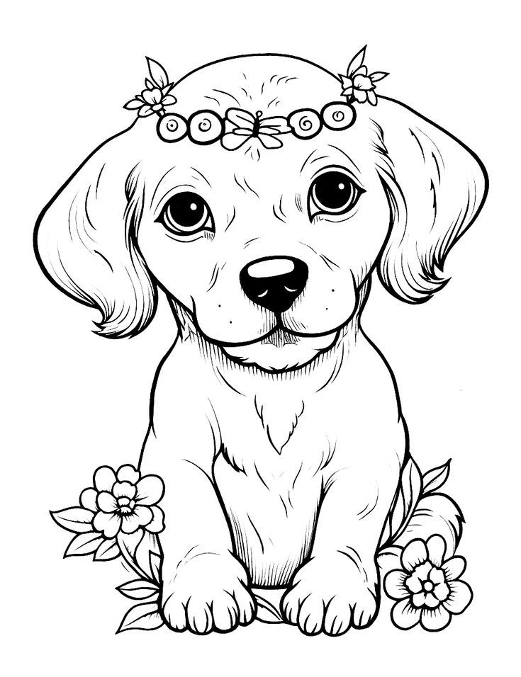 dog coloring pages colored