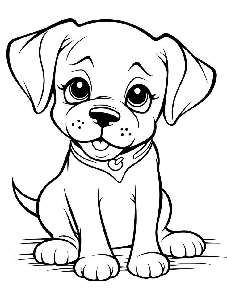 dog coloring pages easy printable