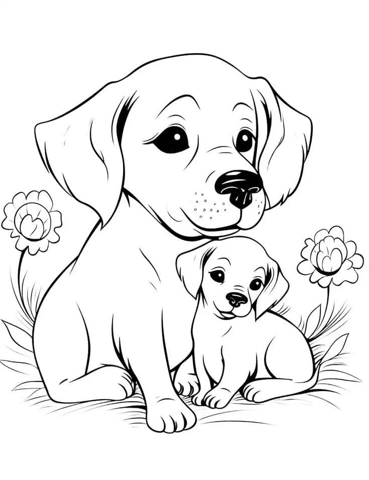 dog coloring pages for kindergarten