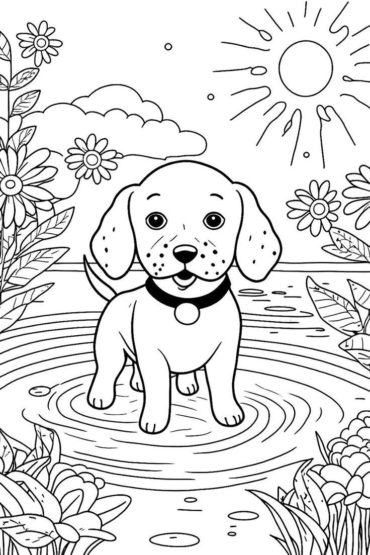 dog coloring pages tiktok